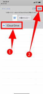 iCloud driveに移動