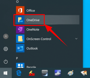 one drive startpanel